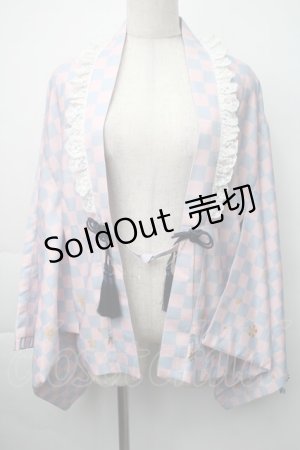 画像: Cute.Q / 着物袖ボレロ  ピンクｘサックス S-25-11-06-019-EL-BL-HR-ZS