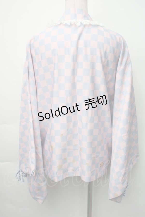 画像2: Cute.Q / 着物袖ボレロ  ピンクｘサックス S-25-11-06-019-EL-BL-HR-ZS (2)