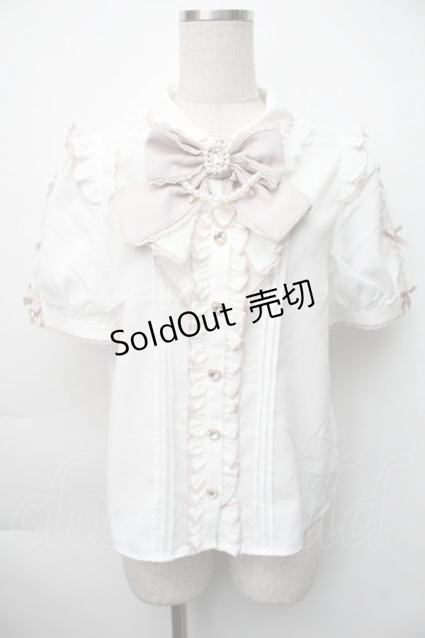 画像1: LIZ LISA / レーススラッシュスリーブブラウス 0 白 S-25-11-06-022-LO-BL-HR-ZS (1)