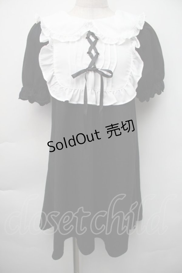 画像1: Ank Rouge / メイドライクカットワンピース M 黒ｘ白 S-25-11-06-030-CA-OP-HR-ZS (1)