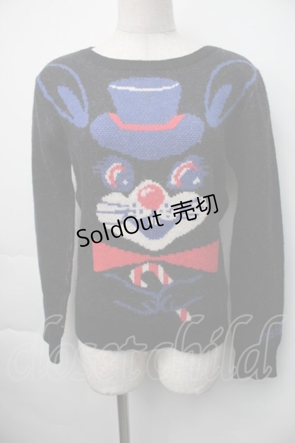 画像1: MILK / ラビットニット  黒 S-25-11-06-032-ML-TO-AS-ZS (1)