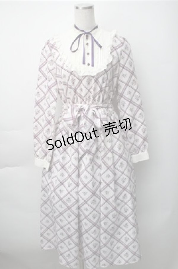 画像1: axes femme / ブロッキングワンピース  ラベンダー S-25-11-07-033-AX-OP-HR-ZS (1)