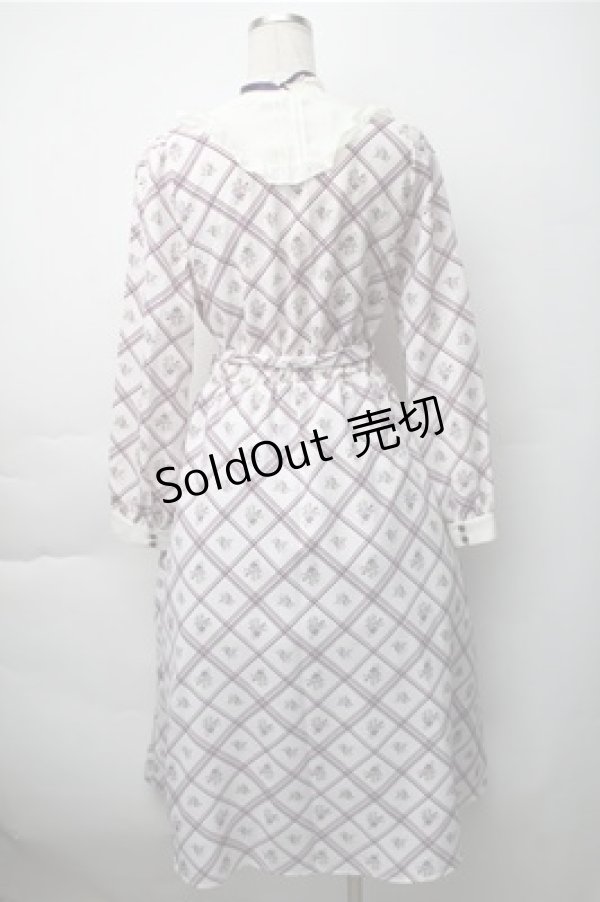 画像2: axes femme / ブロッキングワンピース  ラベンダー S-25-11-07-033-AX-OP-HR-ZS (2)