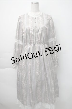 画像: axes femme / ローズレユール柄ワンピース  ベージュ S-25-11-07-035-AX-OP-HR-ZS