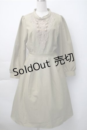 画像: axes femme / ミリタリー風ワンピース  カーキ S-25-11-07-036-AX-OP-HR-ZS