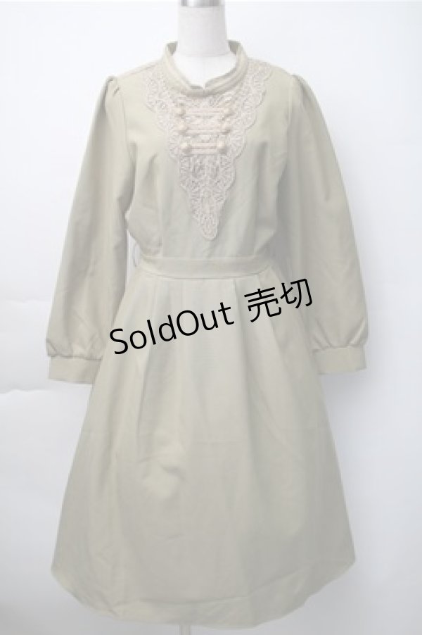 画像1: axes femme / ミリタリー風ワンピース  カーキ S-25-11-07-036-AX-OP-HR-ZS (1)