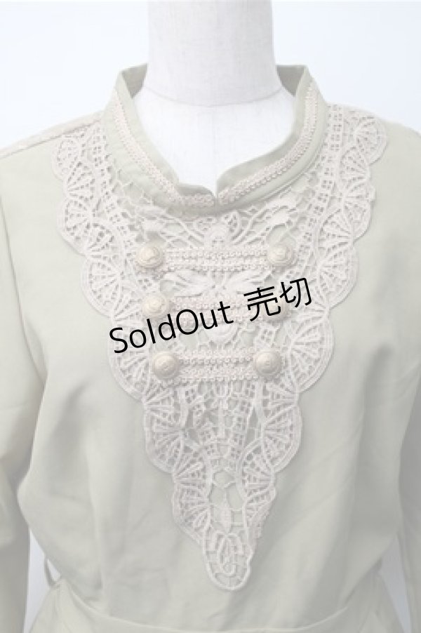 画像3: axes femme / ミリタリー風ワンピース  カーキ S-25-11-07-036-AX-OP-HR-ZS (3)