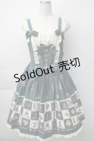 画像: BABY,THE STARS SHINE BRIGHT / チェスアリス〜あの日の私の宝物〜柄ジャンパースカートI  グリーン S-25-11-07-041-BA-OP-AS-ZS