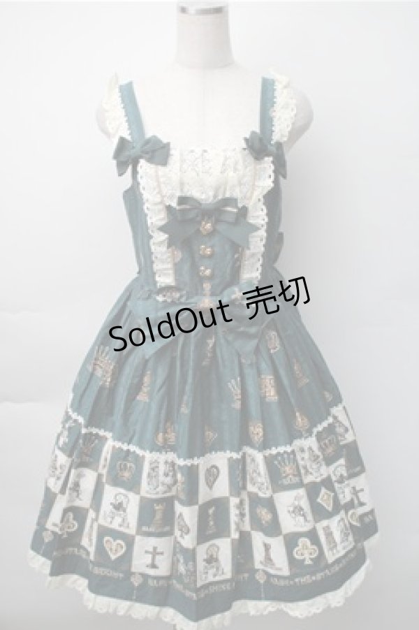 画像1: BABY,THE STARS SHINE BRIGHT / チェスアリス〜あの日の私の宝物〜柄ジャンパースカートI  グリーン S-25-11-07-041-BA-OP-AS-ZS (1)