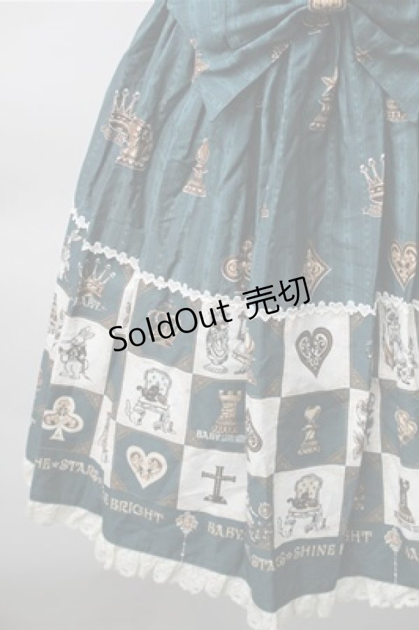 画像4: BABY,THE STARS SHINE BRIGHT / チェスアリス〜あの日の私の宝物〜柄ジャンパースカートI  グリーン S-25-11-07-041-BA-OP-AS-ZS (4)