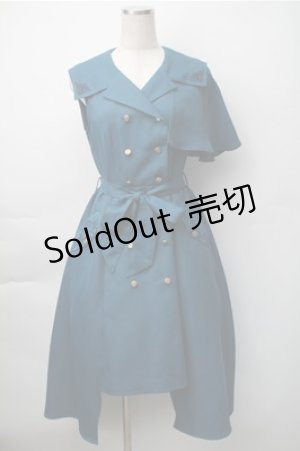 画像: axes femme / トレンチアシメジャンスカ  ブルー S-25-11-07-042-AX-OP-HR-ZS