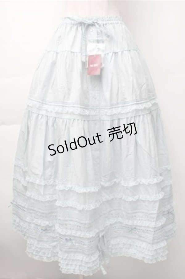 画像1: PINK HOUSE / ローンフリルスカート  サックス S-25-11-07-050-LO-SK-AS-ZS (1)