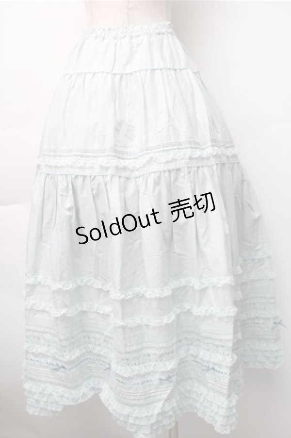 画像2: PINK HOUSE / ローンフリルスカート  サックス S-25-11-07-050-LO-SK-AS-ZS (2)