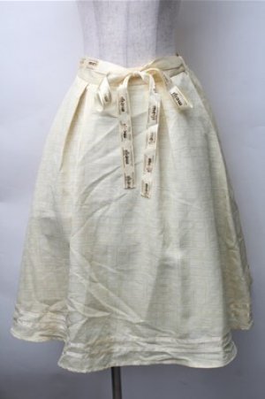 画像: axes femme POETIQUE / 明治ミルクチョコレートスカート  イエロー S-25-11-07-051-AX-SK-HR-ZS