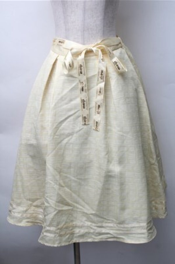 画像1: axes femme POETIQUE / 明治ミルクチョコレートスカート  イエロー S-25-11-07-051-AX-SK-HR-ZS (1)