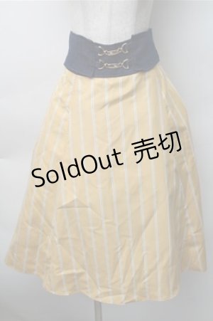 画像: axes femme / ビット付ハイウエストスカート  イエロー S-25-11-07-052-AX-SK-HR-ZS