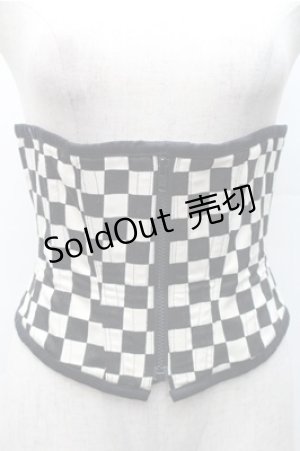 画像: Dangerous nude / コルセット  黒ｘ白 S-25-11-07-008-PU-TO-AS-ZS