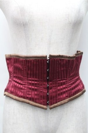 画像: abilletage / ストライプコルセット  ワイン S-25-11-07-009-GO-TO-AS-ZS