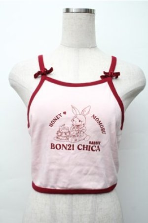 画像: Jnorii（Bobon21） / ショート丈プリントキャミソール  ピンク S-25-11-07-016-LO-TO-HR-ZS