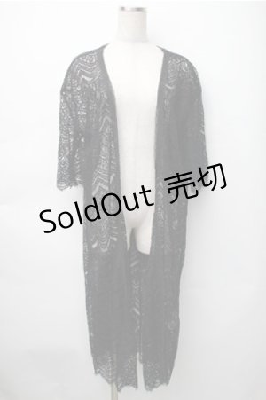 画像: axes femme / ロング丈レースガウン  黒 S-25-11-07-019-AX-TO-HR-ZS