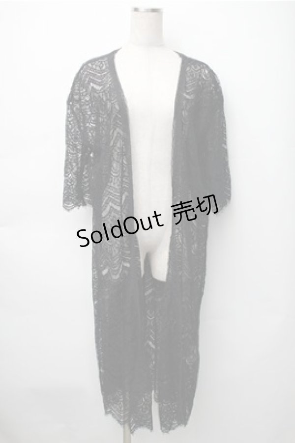 画像1: axes femme / ロング丈レースガウン  黒 S-25-11-07-019-AX-TO-HR-ZS (1)