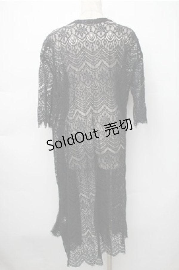 画像2: axes femme / ロング丈レースガウン  黒 S-25-11-07-019-AX-TO-HR-ZS (2)