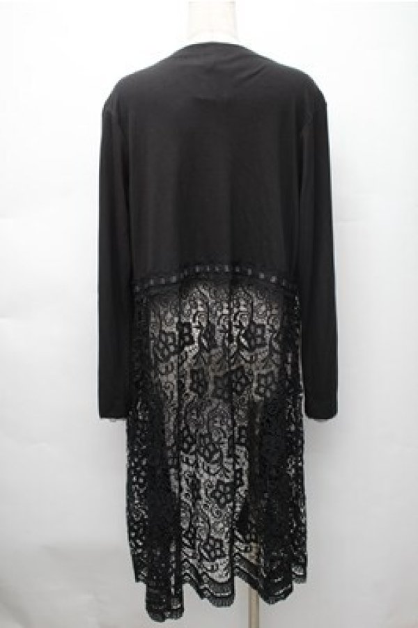 画像2: axes femme / レース切替UVカットカーデ  黒 S-25-11-07-020-AX-TO-HR-ZS (2)