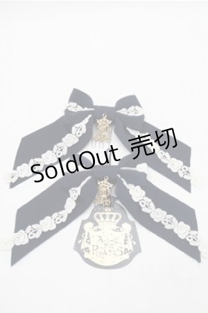 画像: ALICE and the PIRATES / A/Pゆらゆらリボンコーム  紺 S-25-11-07-003-PA-AC-AS-ZS