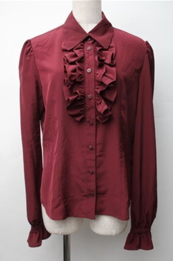 画像1: NO.S PROJECT / 二次元と運命が交差するブラウス  ワイン S-25-11-07-025-LO-BL-AS-ZS (1)