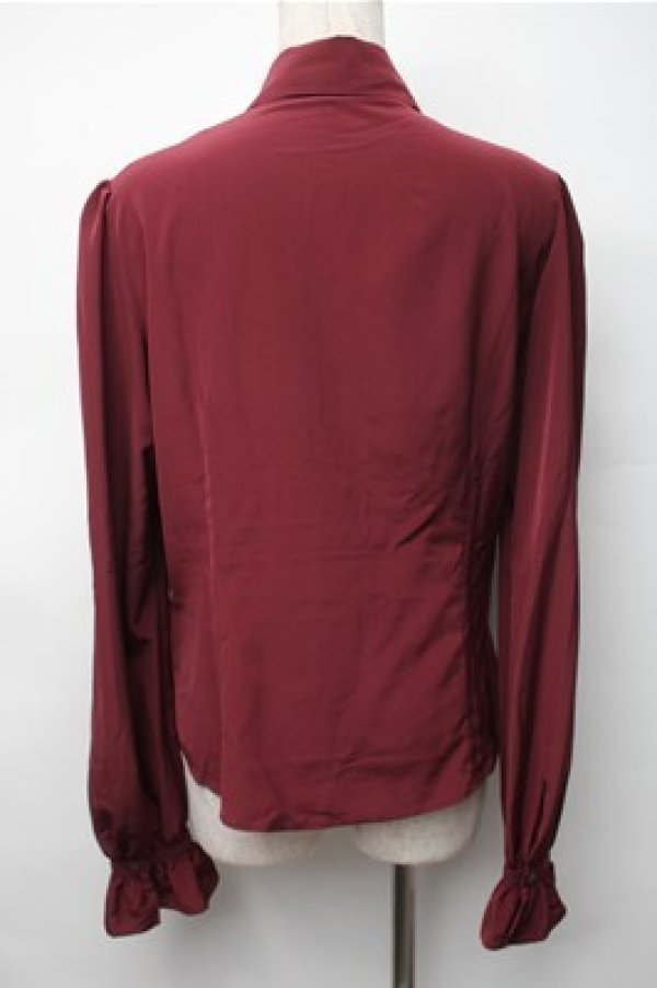 画像2: NO.S PROJECT / 二次元と運命が交差するブラウス  ワイン S-25-11-07-025-LO-BL-AS-ZS (2)