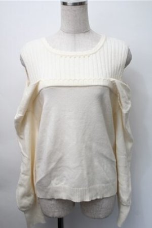 画像: axes femme / レイヤード風ニット  アイボリー S-25-11-07-027-AX-TO-HR-ZS