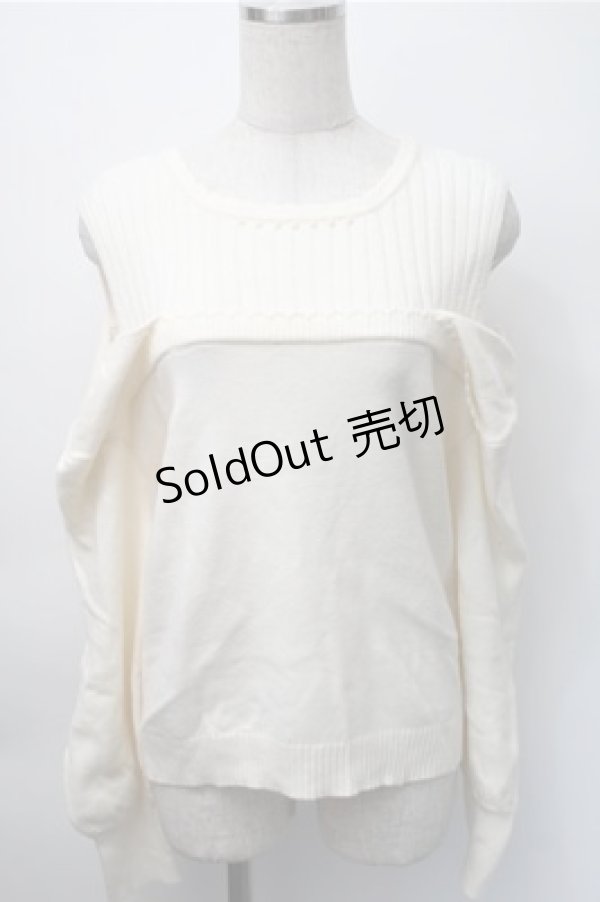 画像1: axes femme / レイヤード風ニット  アイボリー S-25-11-07-027-AX-TO-HR-ZS (1)