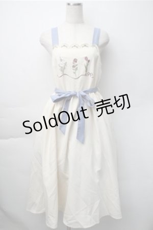 画像: axes femme / リボンフラワー刺繍ジャンスカ  キナリ S-25-11-07-029-AX-OP-HR-ZS