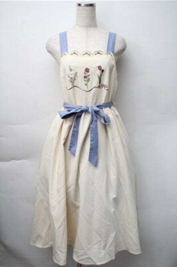 画像1: axes femme / リボンフラワー刺繍ジャンスカ  キナリ S-25-11-07-029-AX-OP-HR-ZS (1)