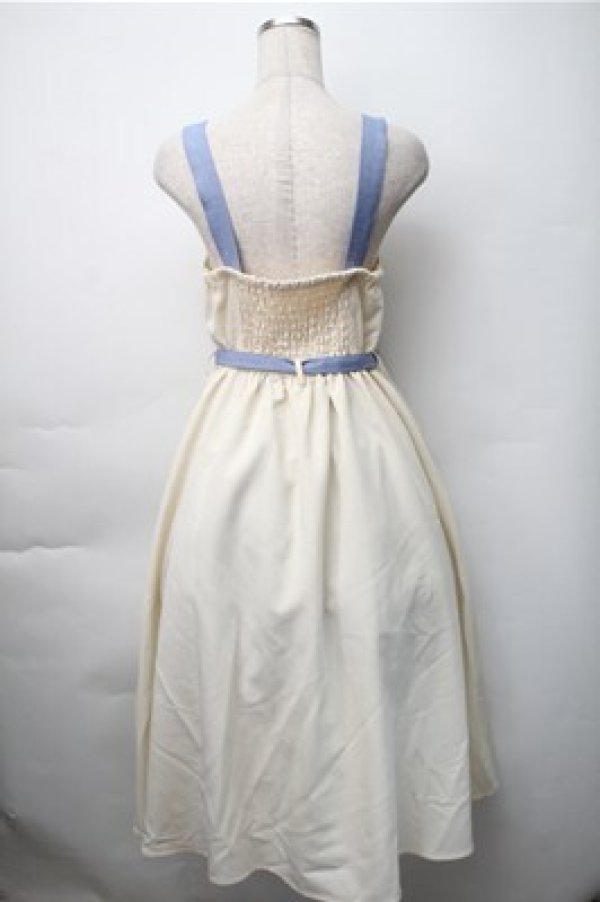 画像2: axes femme / リボンフラワー刺繍ジャンスカ  キナリ S-25-11-07-029-AX-OP-HR-ZS (2)