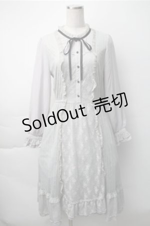 画像: axes femme / イレヘムレースワンピース  グレー S-25-11-07-030-AX-OP-HR-ZS