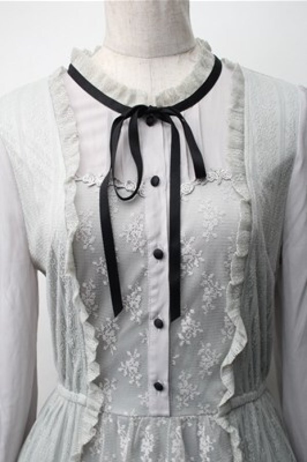 画像3: axes femme / イレヘムレースワンピース  グレー S-25-11-07-030-AX-OP-HR-ZS (3)