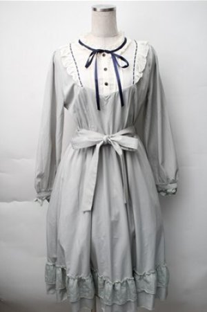 画像: axes femme / ブロッキングロングワンピース  ミント S-25-11-07-031-AX-OP-HR-ZS