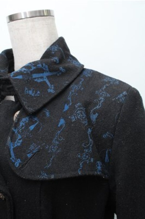 画像3: FRILL / プリントAラインコート  黒 S-25-11-09-032-HN-CO-AS-ZS (3)