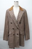 画像1: LIZ LISA / チェックジャケット  ブラウン S-25-11-09-036-LO-JA-AS-ZS (1)