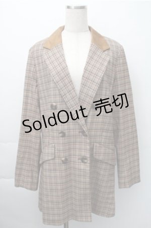 画像: LIZ LISA / チェックジャケット  ブラウン S-25-11-09-036-LO-JA-AS-ZS