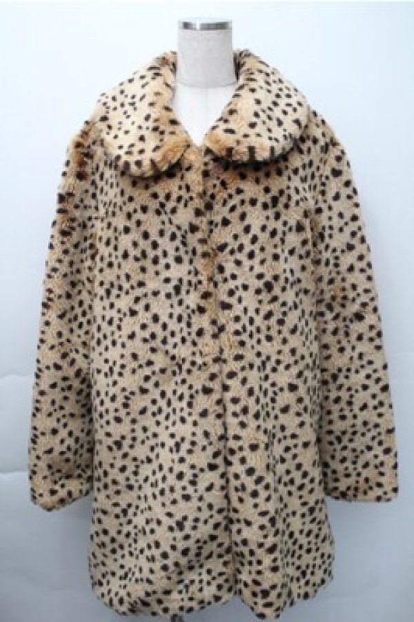 画像1: Candy Stripper / レオパードファーコート  ブラウン S-25-11-09-037-PU-JA-HR-ZS (1)