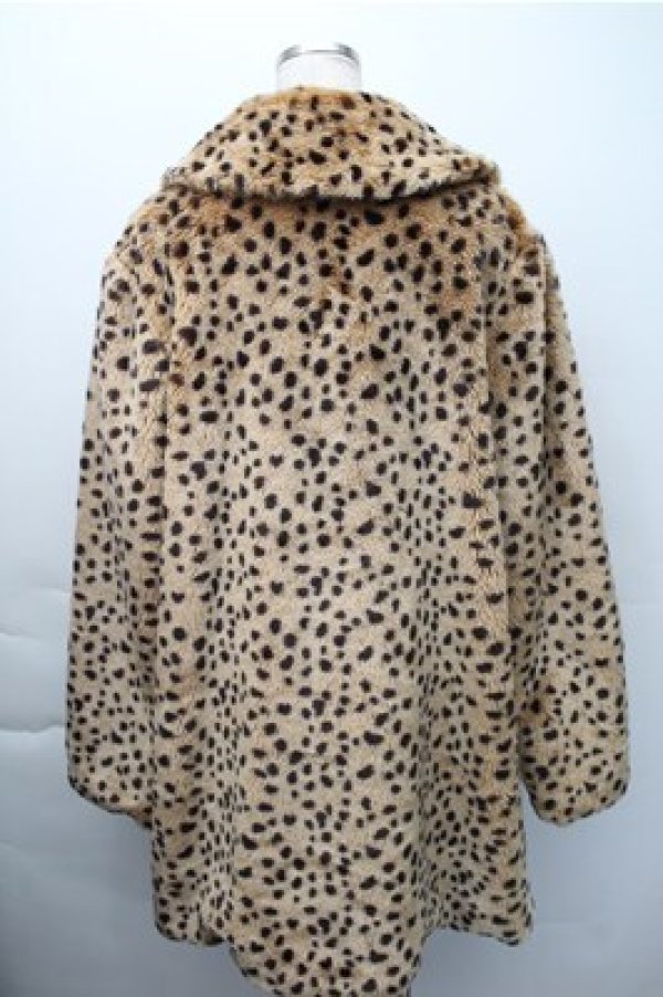 画像2: Candy Stripper / レオパードファーコート  ブラウン S-25-11-09-037-PU-JA-HR-ZS (2)