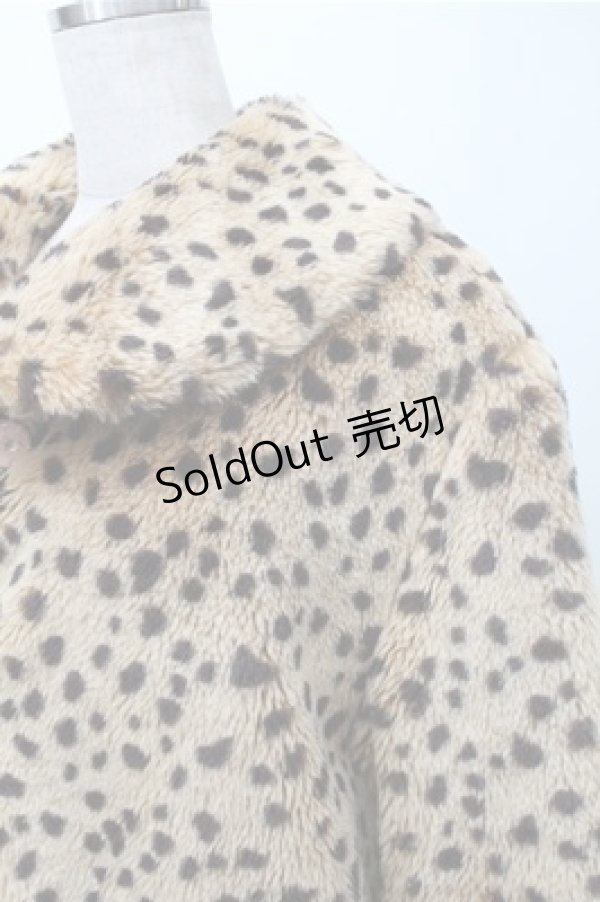 画像3: Candy Stripper / レオパードファーコート  ブラウン S-25-11-09-037-PU-JA-HR-ZS (3)