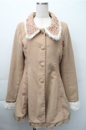 画像: LIZ LISA / ラビットファーコート  ブラウン S-25-11-09-038-LO-CO-AS-ZS