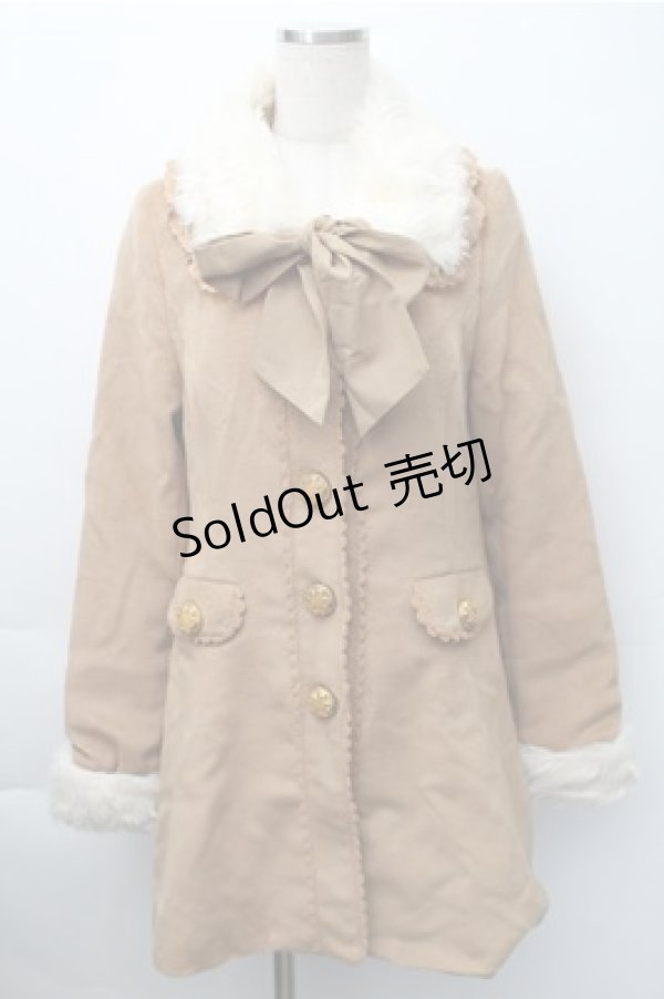 画像1: LIZ　LISA / ファー襟コート  ブラウン S-25-11-09-039-LO-OP-AS-ZS (1)