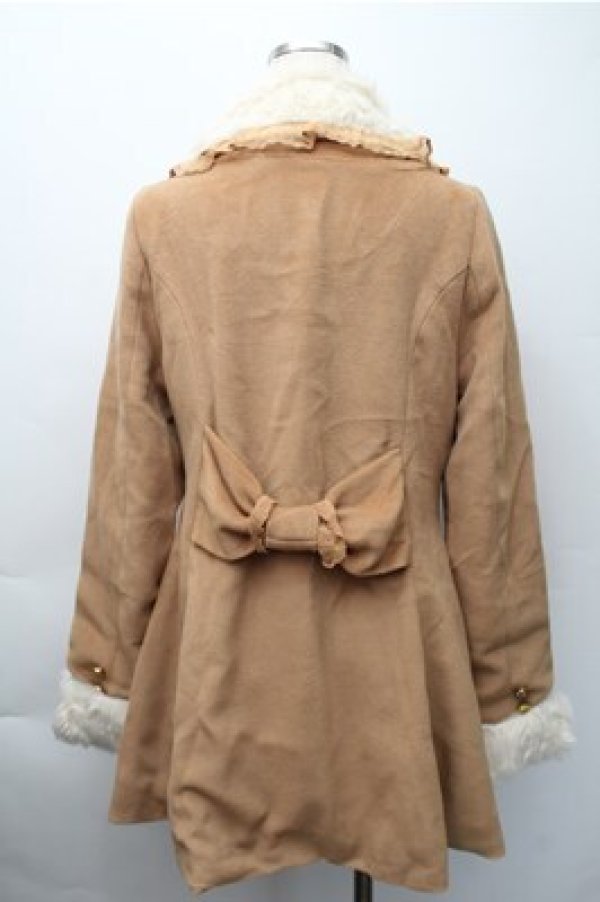 画像2: LIZ　LISA / ファー襟コート  ブラウン S-25-11-09-039-LO-OP-AS-ZS (2)