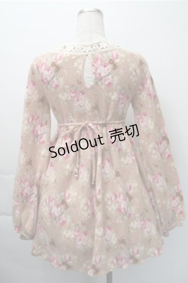 画像2: LIZ LISA / フリース花柄ワンピース  ブラウン S-25-11-09-040-LO-OP-AS-ZS (2)