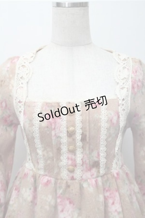 画像3: LIZ LISA / フリース花柄ワンピース  ブラウン S-25-11-09-040-LO-OP-AS-ZS (3)