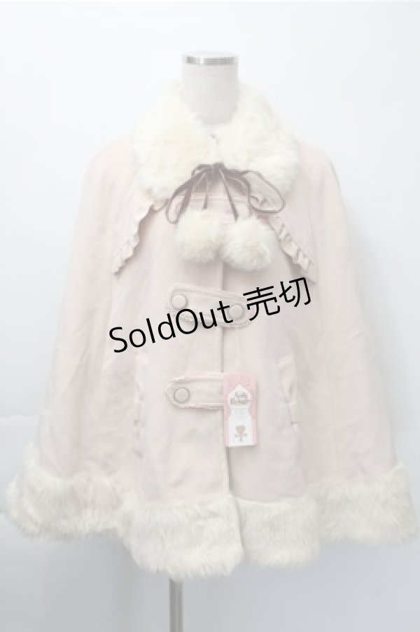 画像1: Ank Rouge / ファー襟ケープコート  ピンク S-25-11-09-041-CA-CO-AS-ZS (1)